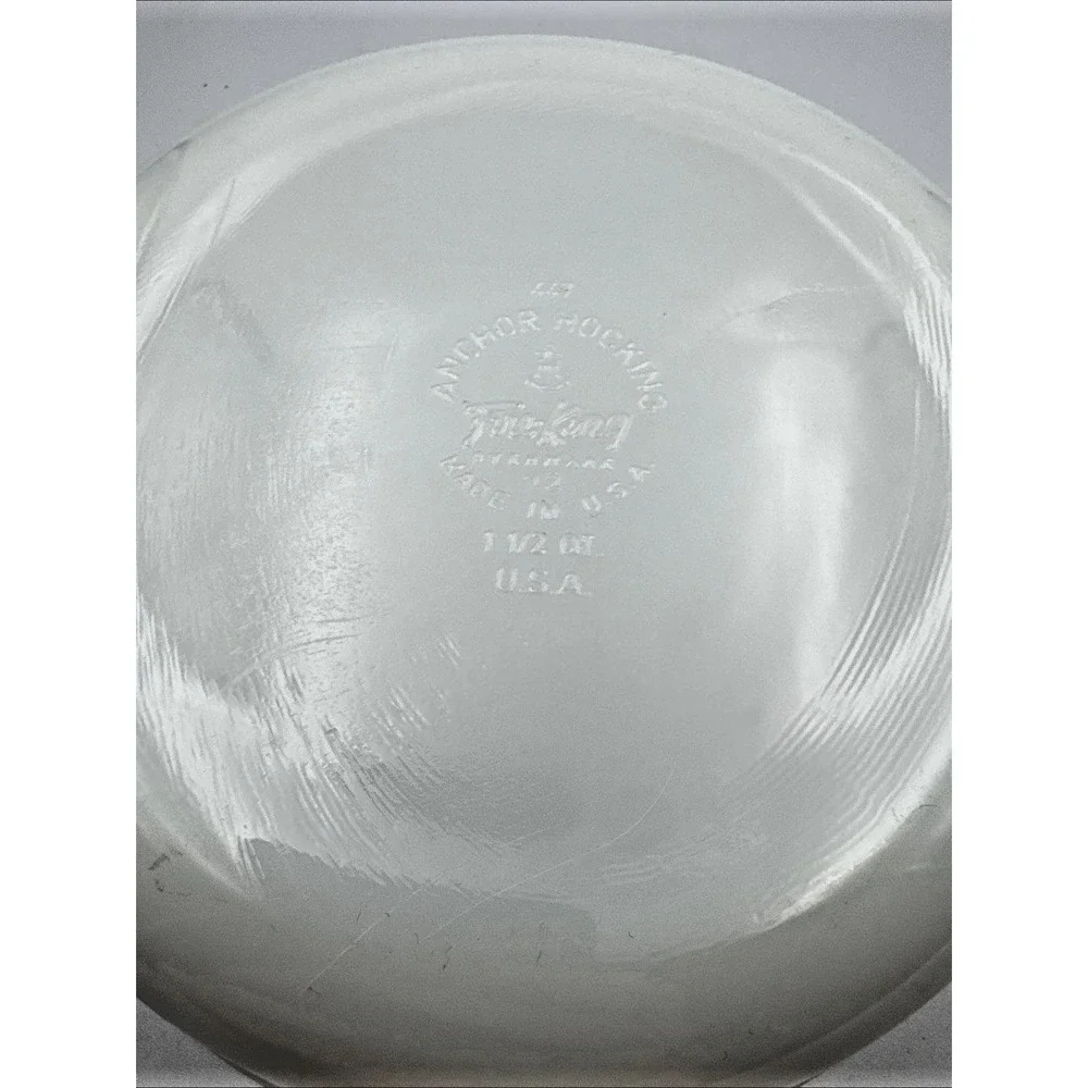 Fire King Anchor Hocking Gay Fad Fruit Pattern Milk Glass 8 Piece Set.‎